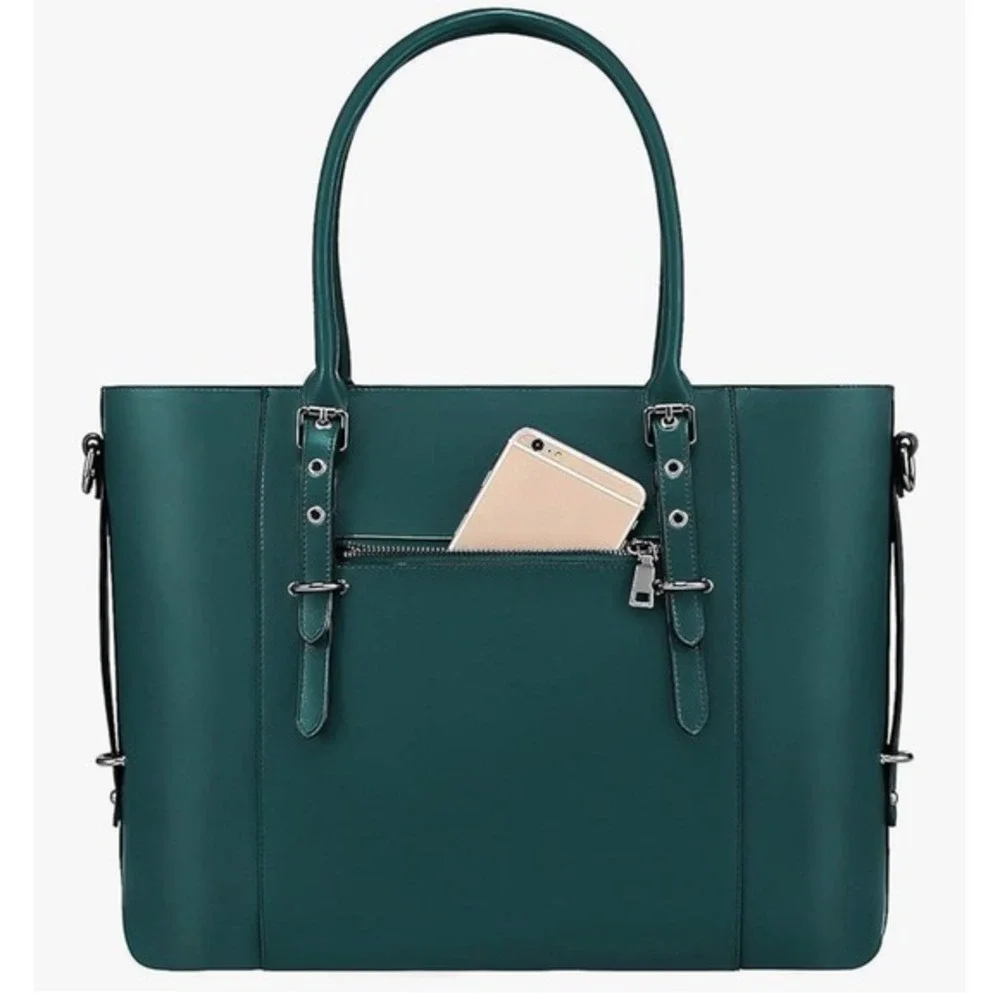 Mosiso Vegan Laptop Bag Shoulder‎ Bag Laptop Bag Teal Blue/Green New